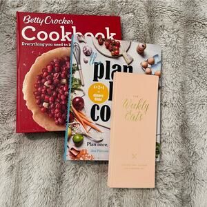New Cook Book Meal Planning Preppy 3 Book Bundle